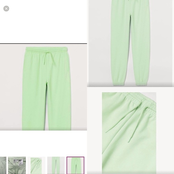 Women’s sweatpants H&M Cinched bottoms, pockets size XXL pastel green - Picture 11 of 11